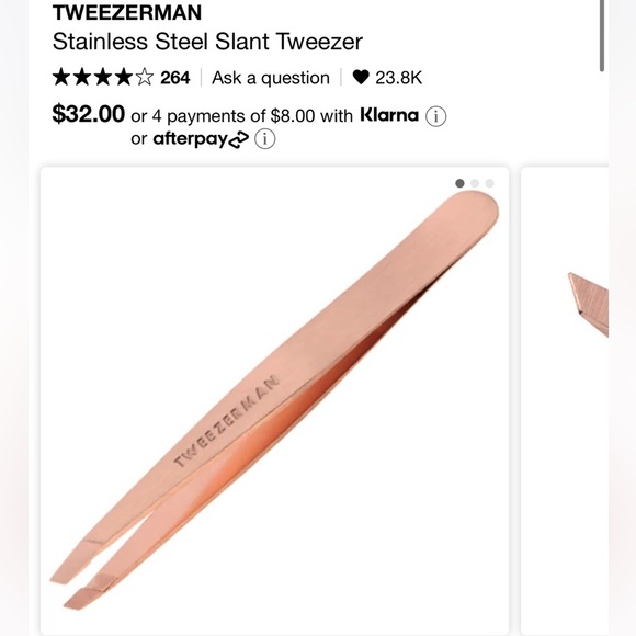 Tweezerman Rose Gold Tweezers - Picture 4 of 4